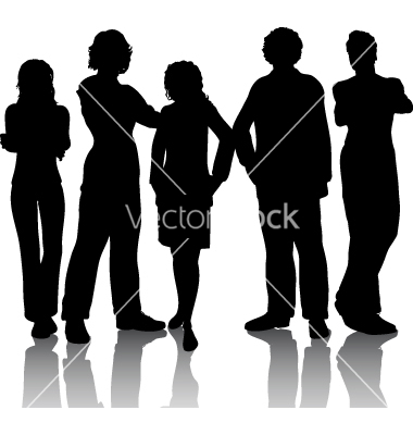 Group of People Vector Art