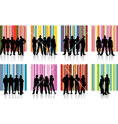 Group of People Vector Art