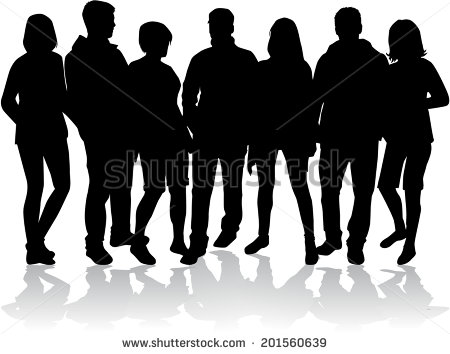 Group People Vector Silhouettes