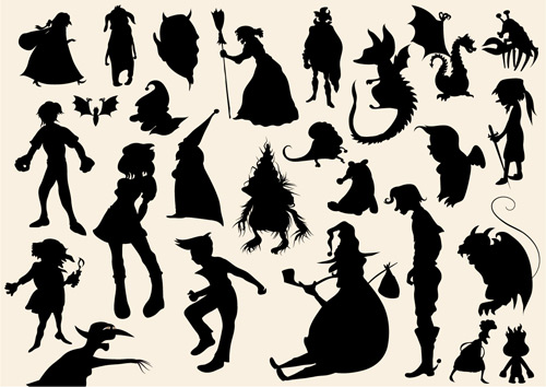 Halloween Monster Silhouettes