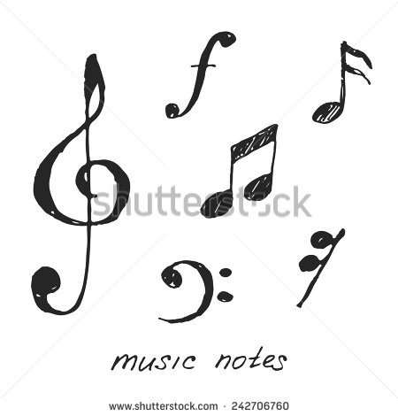 Hand Drawn Music Notes