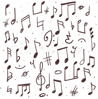 Hand Drawn Music Notes