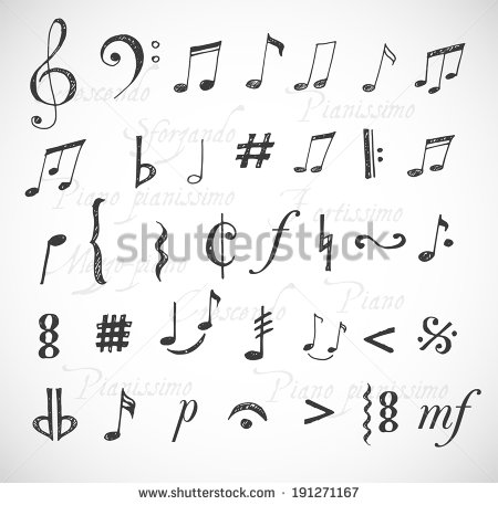 Hand Drawn Music Notes