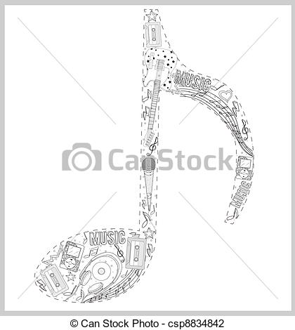 Hand Drawn Music Notes