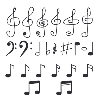 Hand Drawn Music Notes