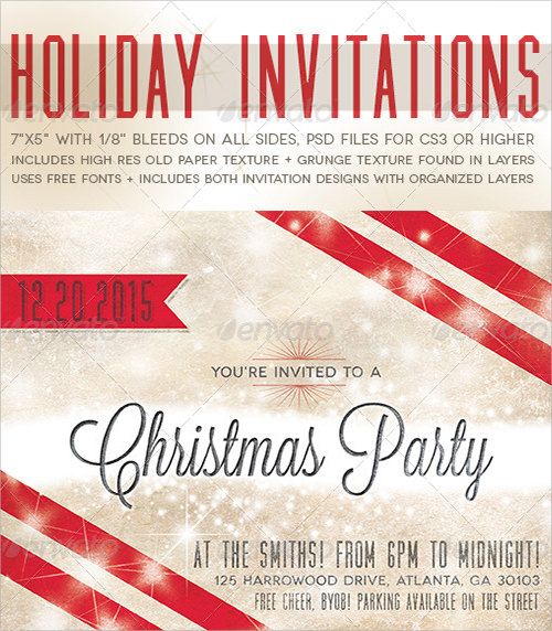 Holiday Invitation Templates Free Download