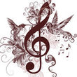 Hummingbird with Music Notes Hummingbird with Music Notes