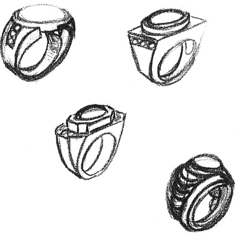 Jewelry Design Drawing Perspective