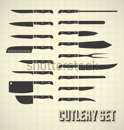 Kitchen Knife Set Clip Art