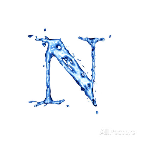 Liquid Water Letters Alphabet