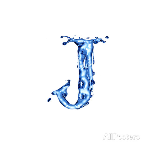 Liquid Water Letters Alphabet