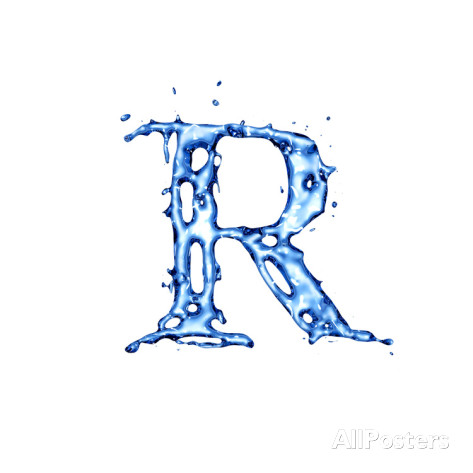 Liquid Water Letters Alphabet