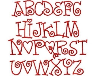 Love Letters Embroidery Fonts