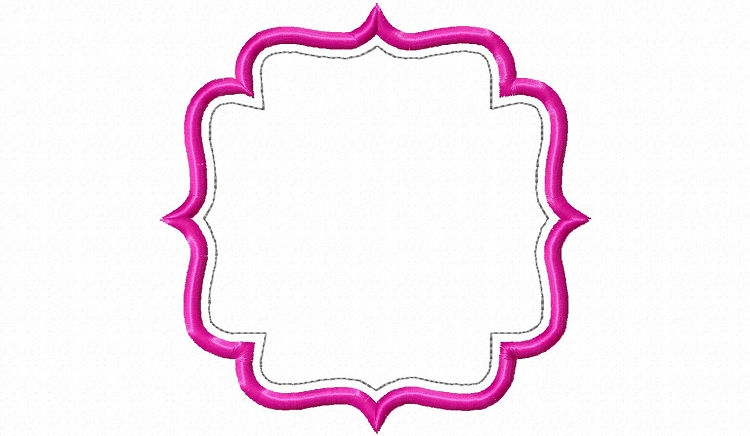 Machine Embroidery Monogram Frame Design