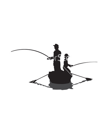 Man Fishing Vector