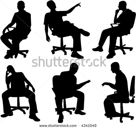 Man Silhouette Sitting Vector