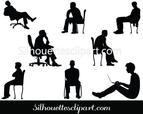 Man Sitting Silhouette