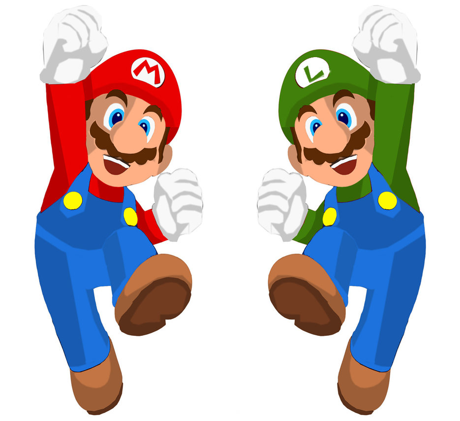 Mario and Luigi Clip Art