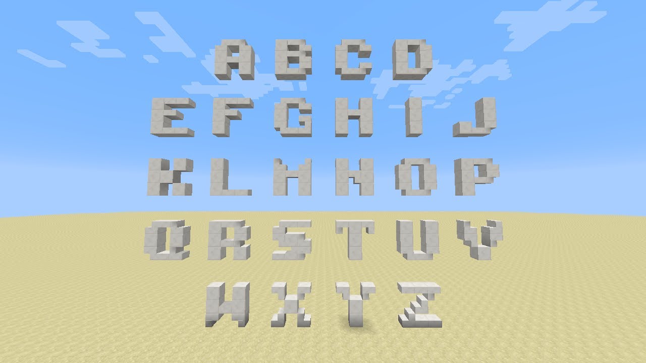 Minecraft 3X3 Letters