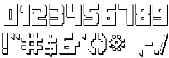 Minecraft Font Numbers