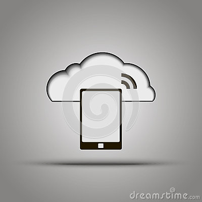 Mobile Cloud Computing Icon Mobile Cloud Computing Icon