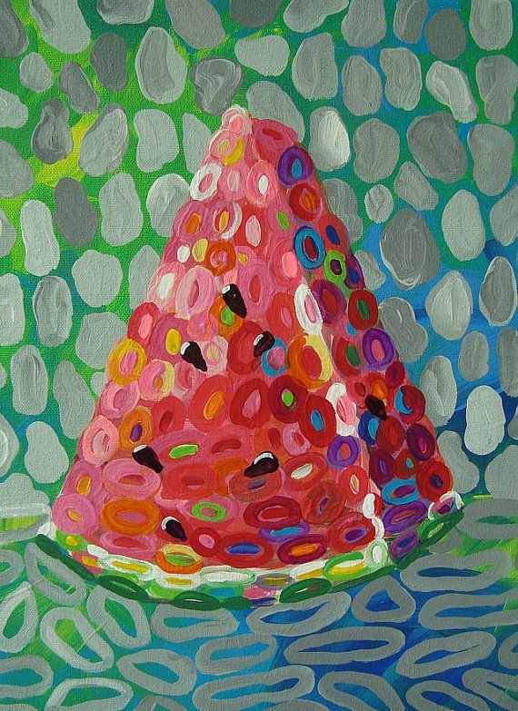 Modern Fruit Abstract Painting