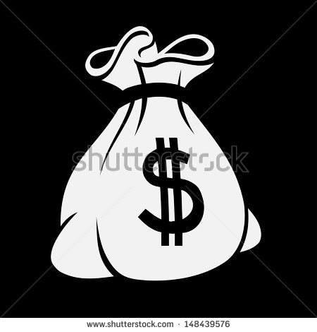 Money Bag Vector Silhouette