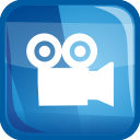 Movie Camera Icon Blue