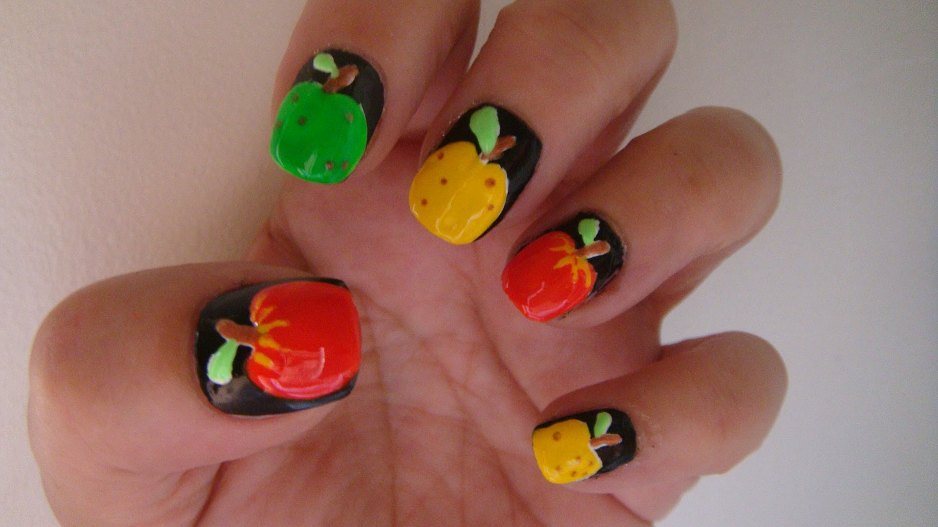 Nail Art Fruit Apple Nail Art Fruit Apple