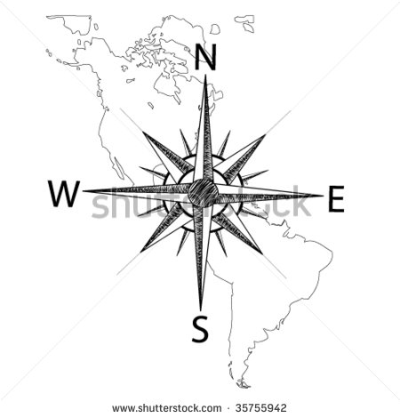 Nautical Compass Drawing