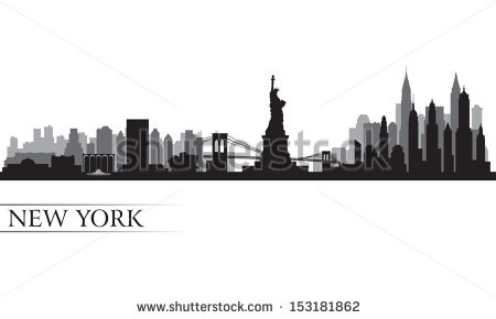 New York City Skyline Silhouette Vector