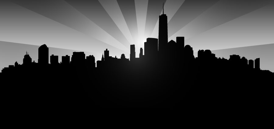 New York Skyline Silhouette Vector Free