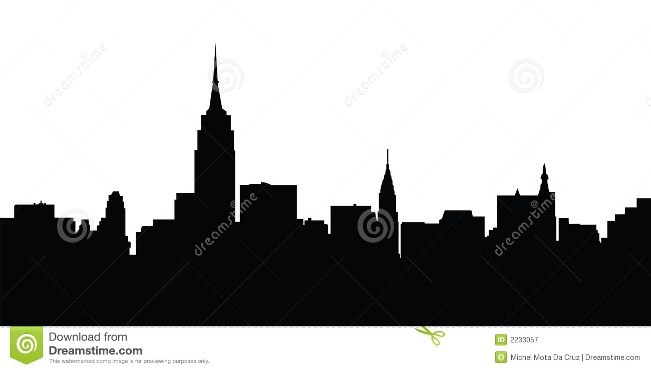 New York Skyline Silhouette Vector