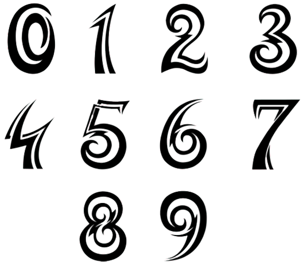 14 Cool Number Fonts And Styles Images Different Types of Number Fonts, Jersey Number Font