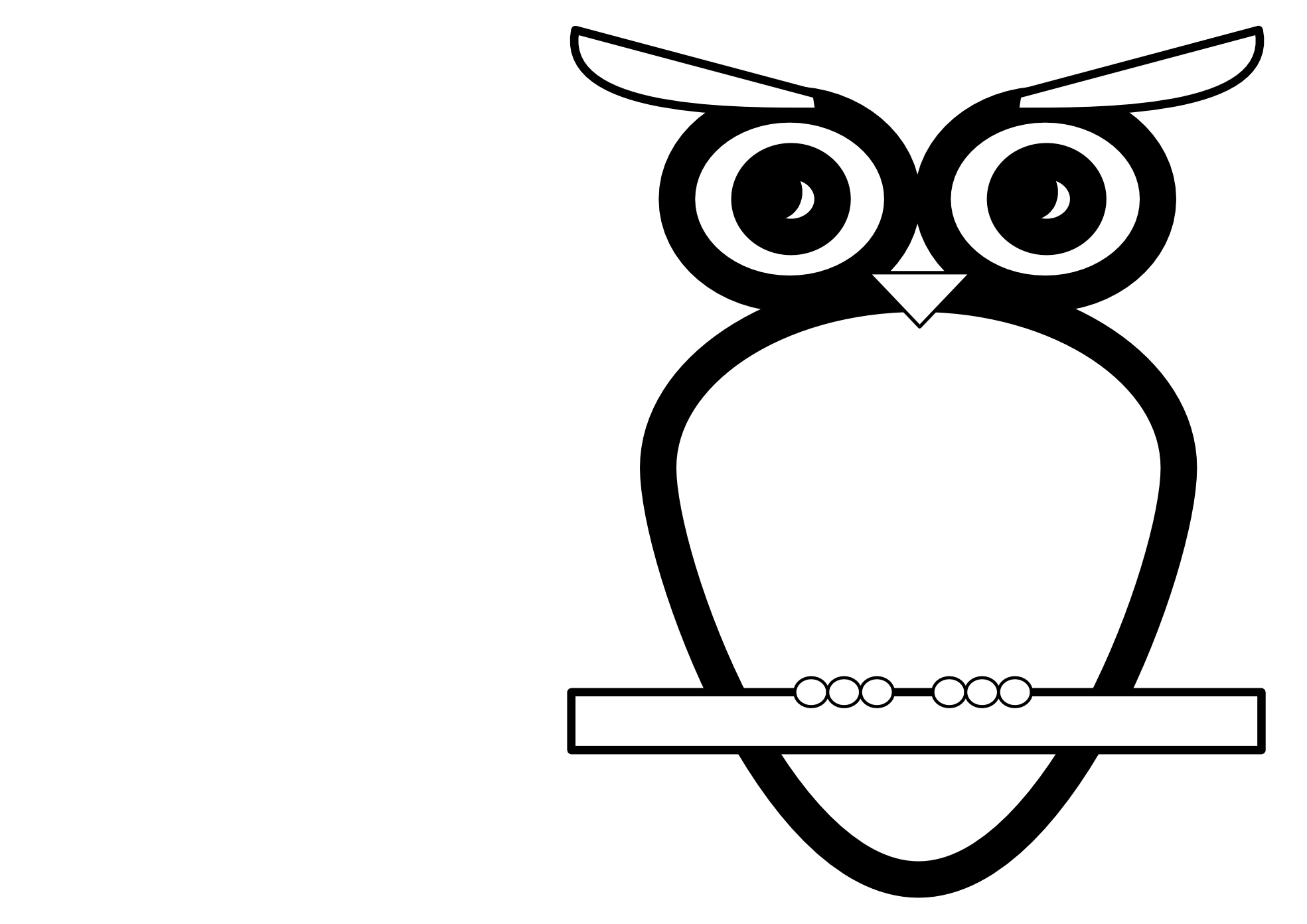 Owl Clip Art Black and White