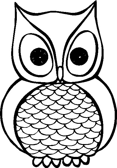 Owl Clip Art Black and White