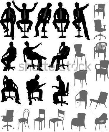 Person Sitting Silhouette Vector
