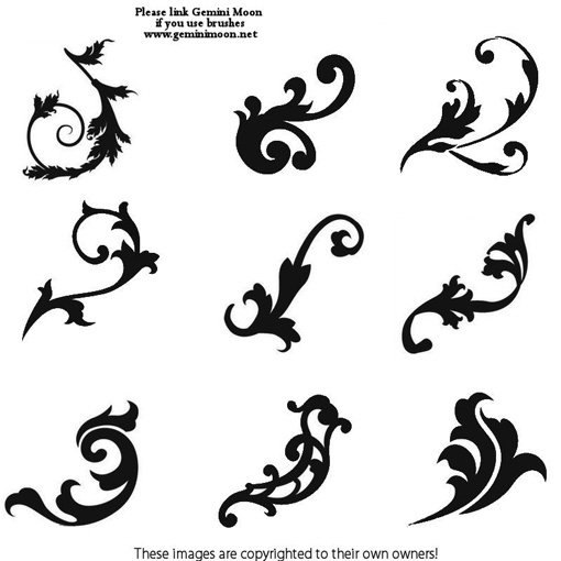 Photoshop Brushes Swirl Design