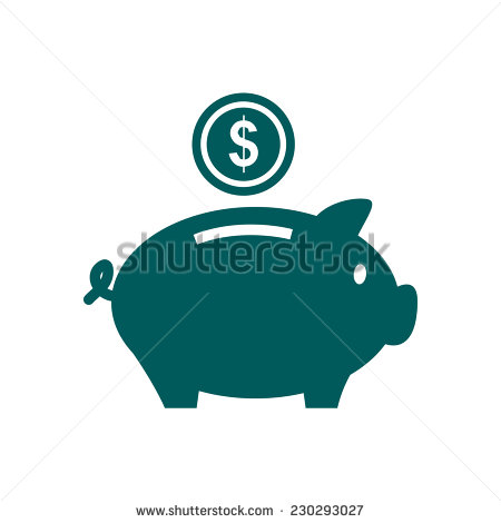 Piggy Bank Icon Vector