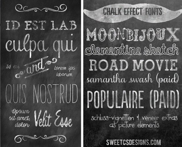 Pinterest Chalkboard Fonts