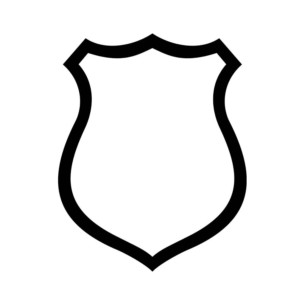 Police Badge Outline Police Badge Outline
