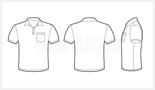 Polo Shirt Outline Template