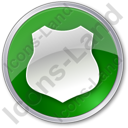Red Police Badge Icon Red Police Badge Icon