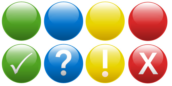 Red Yellow-Green Status Icons Red Yellow-Green Status Icons