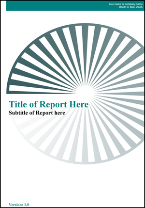 Report Cover Page Template Report Cover Page Template