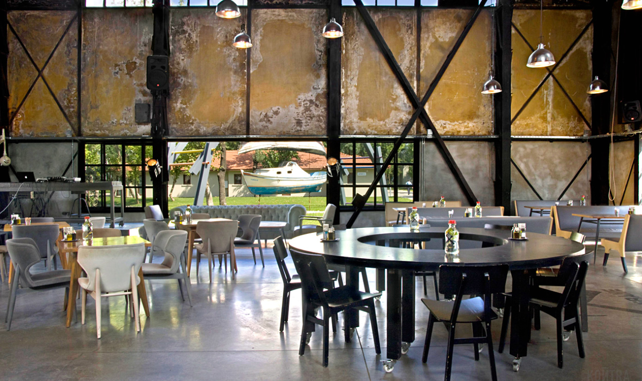 Rustic Industrial Interior Design Cafe