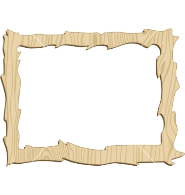 Rustic Wood Frame Vector