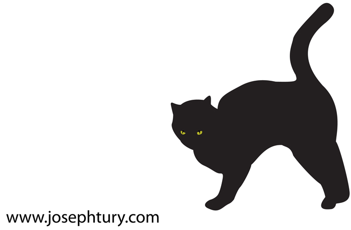 Scary Black Cat Silhouette