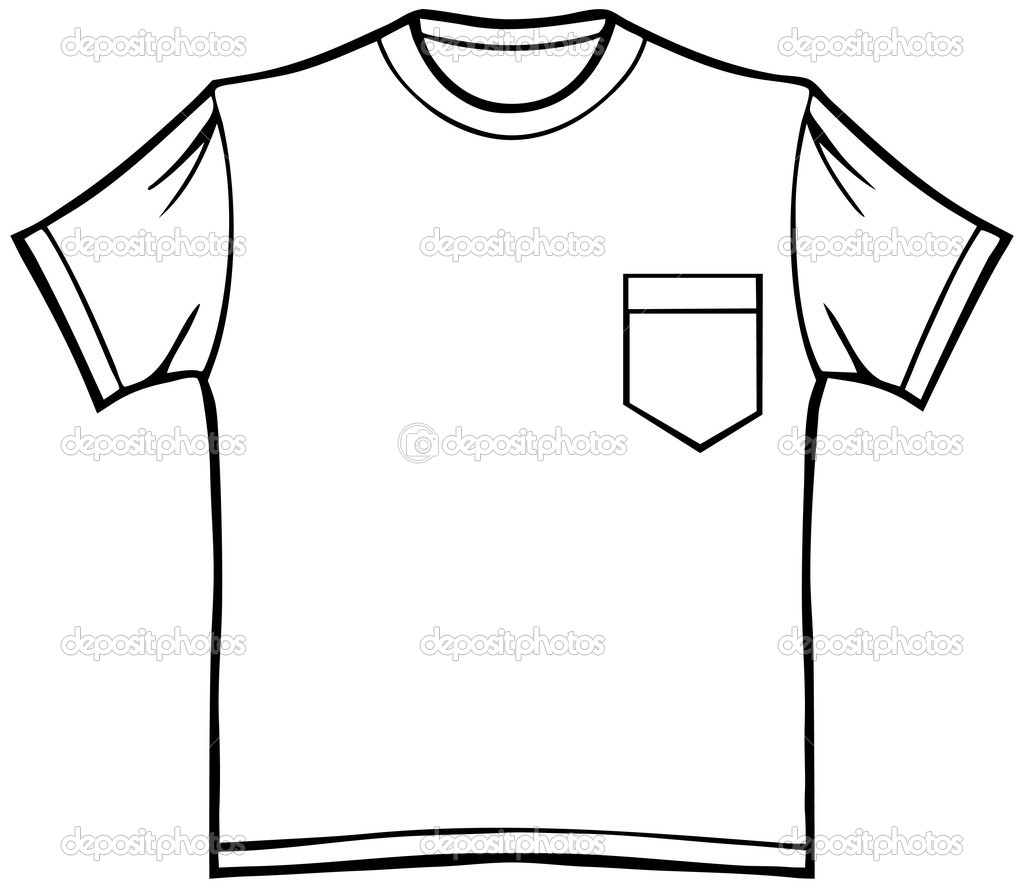 Shirt with Pocket Outline