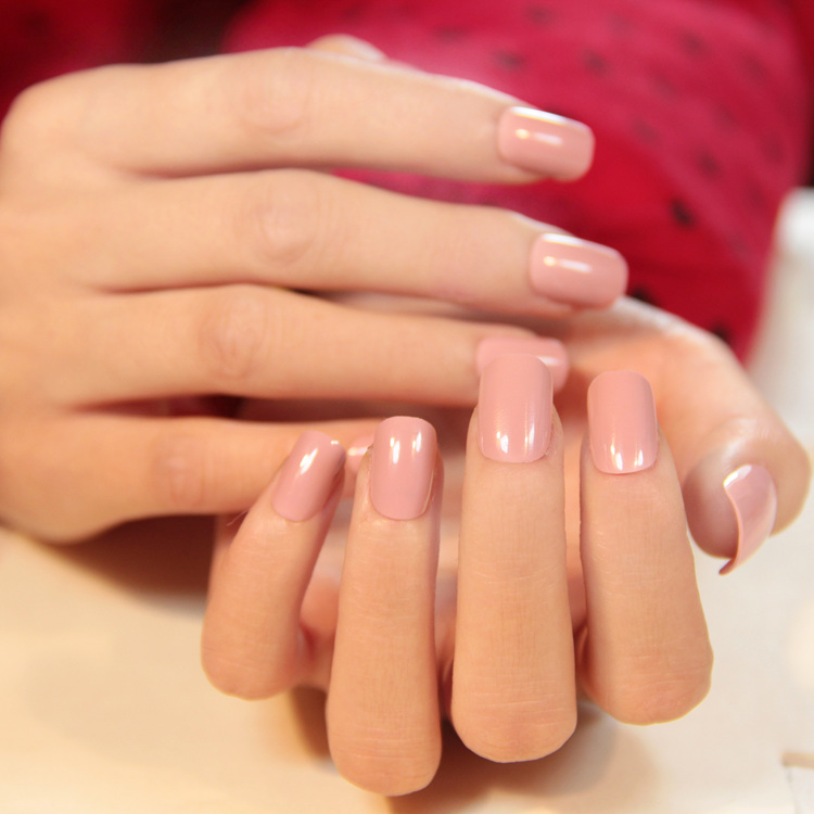 Short Acrylic Nails Solid Color
